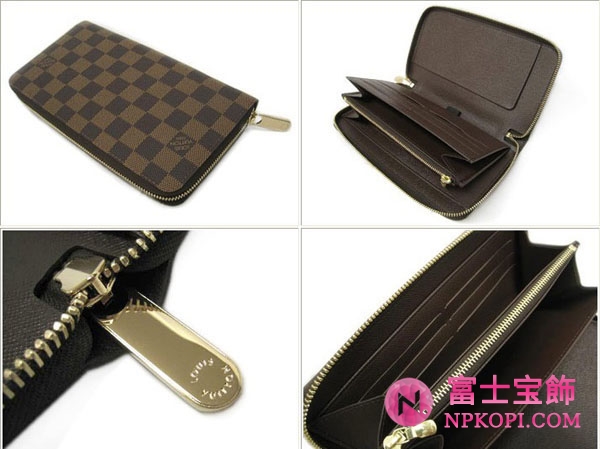 (LOUIS VUITTON)ルイヴィトン ブランドコピー ダミエ長財布 ジッピーオーガナイザー エベヌ N60003